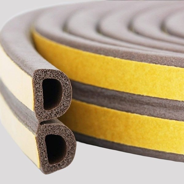 Self-adhesive D-profile EPDM Sponge Seals