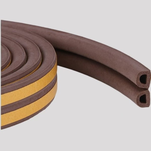 Black rubber weather stripping