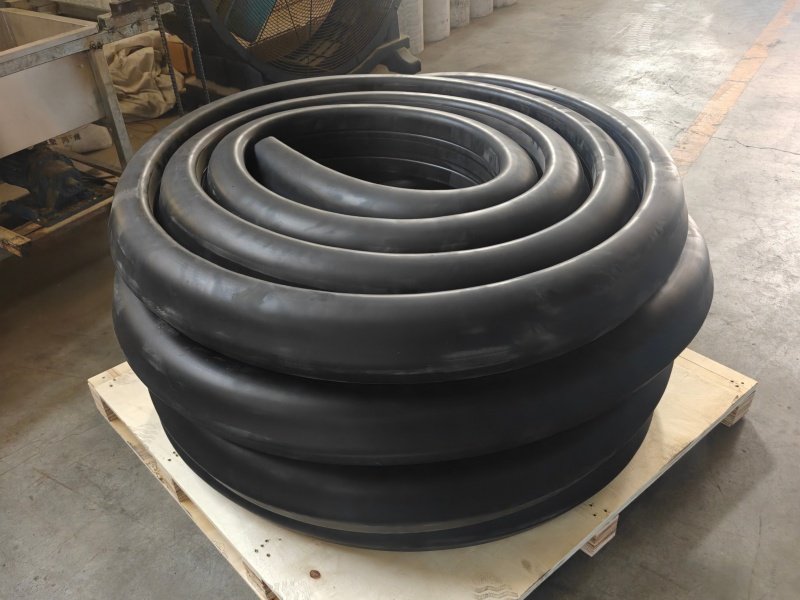 A Batch of Coiled Rubber Fenders Loaded and Shipped for Port Anti-collision Project