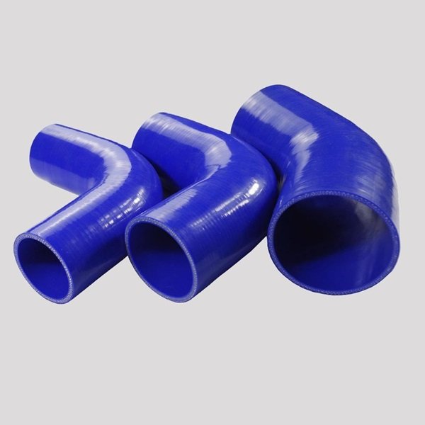 Reinforced silicone elbow hose