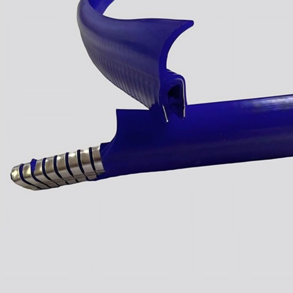 Silicone edge trim with metal insert